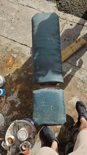 Concrete weights and cast iron plates