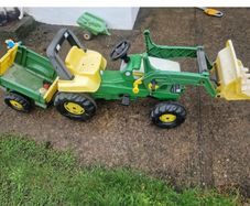Rolly Kid John Deere Tractor With Trailer