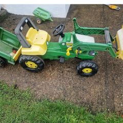 Rolly Kid John Deere Tractor With Trailer