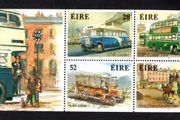 1993 Ireland Irish Buses Commemorative Stamp Booklet Pane Mint Never Hinged (MNH). Hibernian HP62