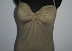 M&S gold/khaki padded swimsuit Size UK16 cup D EU44 cup D Perfect condition Postage included