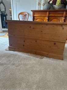 Large wooden blanket toy box