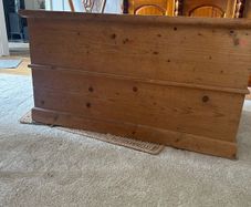 Large wooden blanket toy box