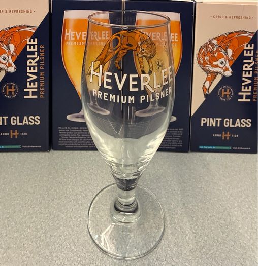 Heverlee Belgian beer pint glass