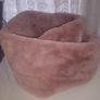 Dusty pink faux fur twist snood Image 2