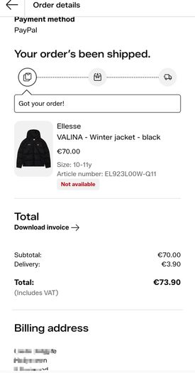 Boys winter jacket