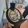 glass dining table and chairs Image 2
