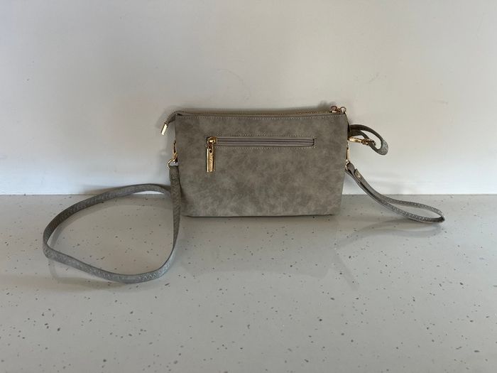 Grey Crossbody Clutch Bag