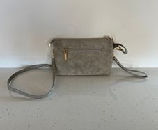 Grey Crossbody Clutch Bag
