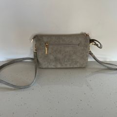 Grey Crossbody Clutch Bag