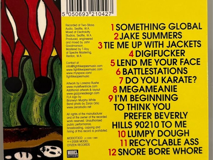 Fight Like Apes - Fight Like Apes and the Mystery of the Golden Medallion CD. Acclaimed Irish band's debut album. Featuring Muck Pyro.