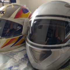 2 Motorbike Helmets