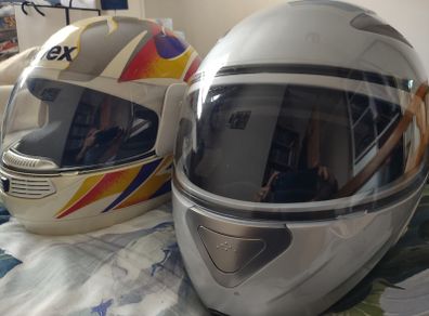 2 Motorbike Helmets