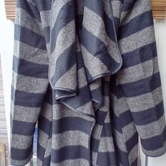 Striped Cowlneck Coat