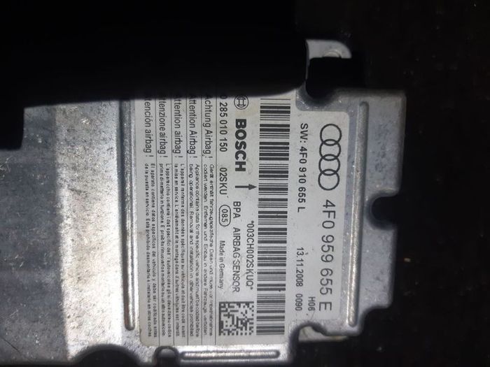 2009 Audi A6 C6 Srs Control Module 4f0959655e / 4f0 959 655 E