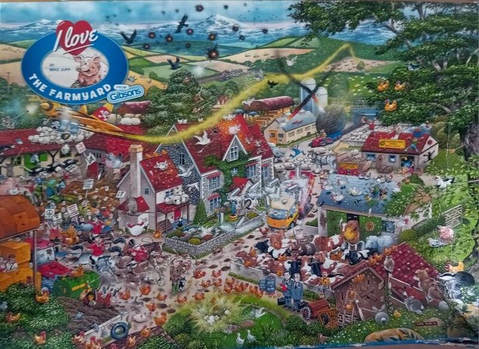1000 piece jigsaw puzzle  " I love the farmyard" by Mike Jupp.