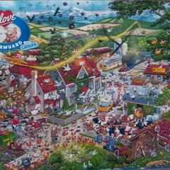 1000 piece jigsaw puzzle  " I love the farmyard" by Mike Jupp.