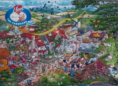 1000 piece jigsaw puzzle  " I love the farmyard" by Mike Jupp.