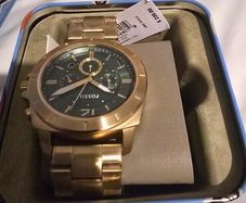 Fossil Privateer Sport Gold Green Chronograph BQM7123 Men's Watch