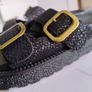 Women Buckle Decor Flatform Slidder Sandals Image 6