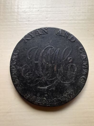 1792 Camac  Kyan Camac Halfpenny token