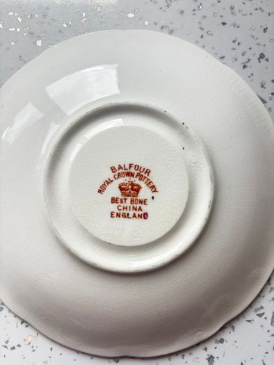 Balfour Bone China 21 Tea Set Royal Crown Pottery