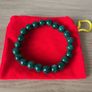 8mm Green Emerald Bracelet Natural Gemstone Image 2