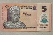Nigeria 5 Naira 2018 Polymer Banknote