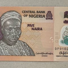 Nigeria 5 Naira 2018 Polymer Banknote
