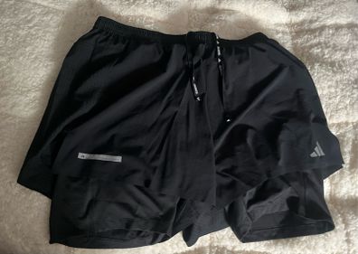 Adidas running shorts 2 in 1 size xxl xl