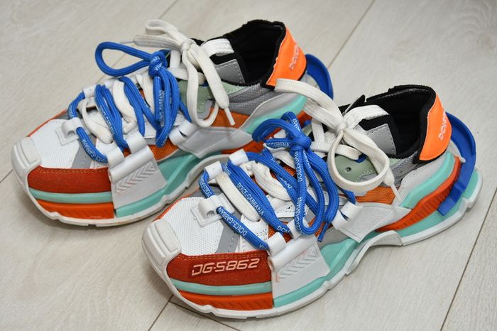 Dolce & Gabbana "Space" Super King Multicolor Sneakers bleu/blanc/orange Size: EU 39