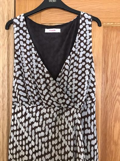 Simply Be Choc Brown Polka Dot Dress Size 22