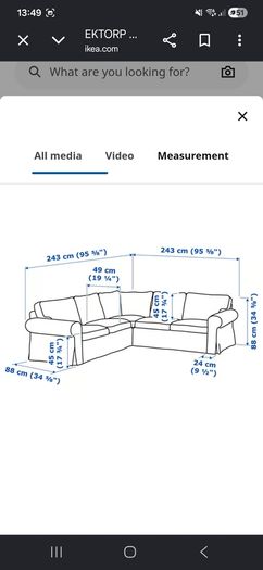 Corner sofa EKTORP