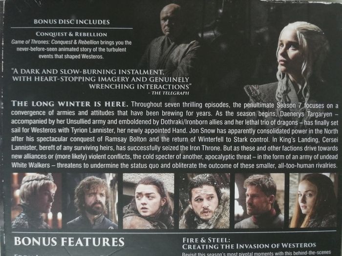 Game Of Thrones (Complete Collection 1-8 + Conquest & Rebellion) [DVD TV Boxsets]