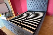 Brand New Stylish Grey Gaslift Storage Beds On Sale. 4ft, 4ft6 5ft And 6ft Sizes Available
