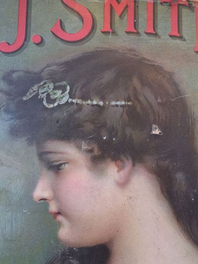 Original F&J Smiths Sun Cured # igarettes Sign (1910)
