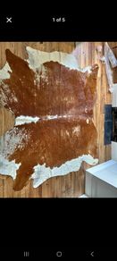 Genuine Large Canadian Cow Hide Rug