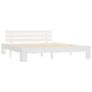 Bed Frame White Solid Pine Wood 180x200 cm 6FT Super King Image 4