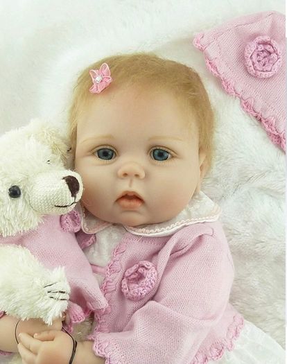 Realistic Reborn Doll 22inch 55cm Handmade Soft Silicone Vinyl Baby Reborn Dolls Girls Real Life Doll boys Girl Toy Birthday Xmas gift Reborn Babies (FREE POSTAGE)