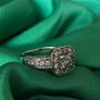 Antique White gold and diamond ring Image 2