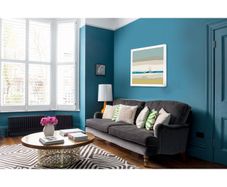 Calmer Day on Dublin Bay, XL Framed Canvas Print, by artist Helen Mathews
