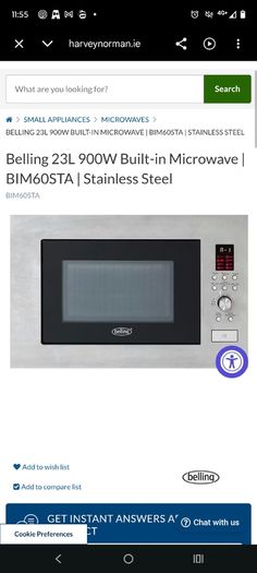 Belling integrated microwave
