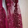 Burgundy Lace Skater Dress Image 4
