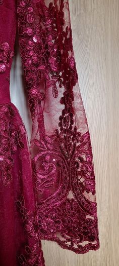 Burgundy Lace Skater Dress