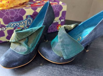 Irregular Choice teal shoes (free postage)