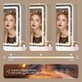 Vanity Mirror with Lights, 80 x 50cm LED Makeup Mirror, Lighted Make up Mirrors with with Touch Screen Control, 3 Dimmable Modes Round White Image 3
