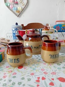 Stoneware Teapot and Mugs