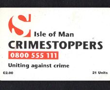1997 Isle of Man UK2/ 21 units Crimestoppers (Siemens - S30 (Module 34)) Phone Card
