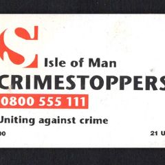 1997 Isle of Man UK2/ 21 units Crimestoppers (Siemens - S30 (Module 34)) Phone Card