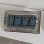 Brushed steel toggle light switches - 3 and 4 gang Image 7